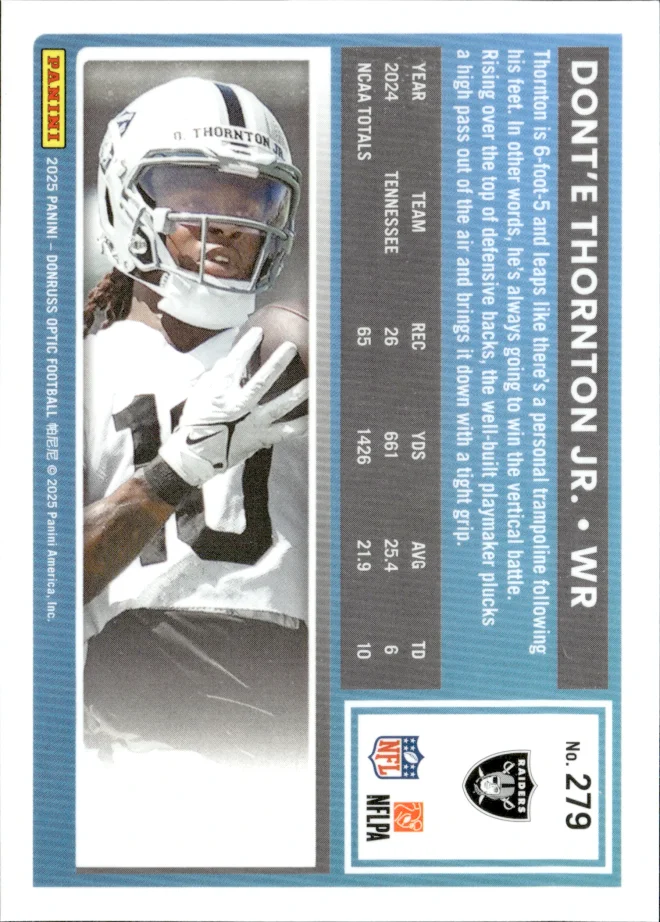 Dont'e Thornton Jr. card back