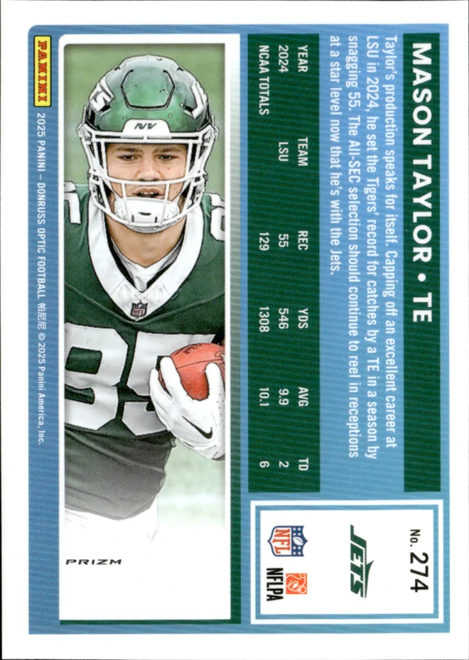Mason Taylor card back