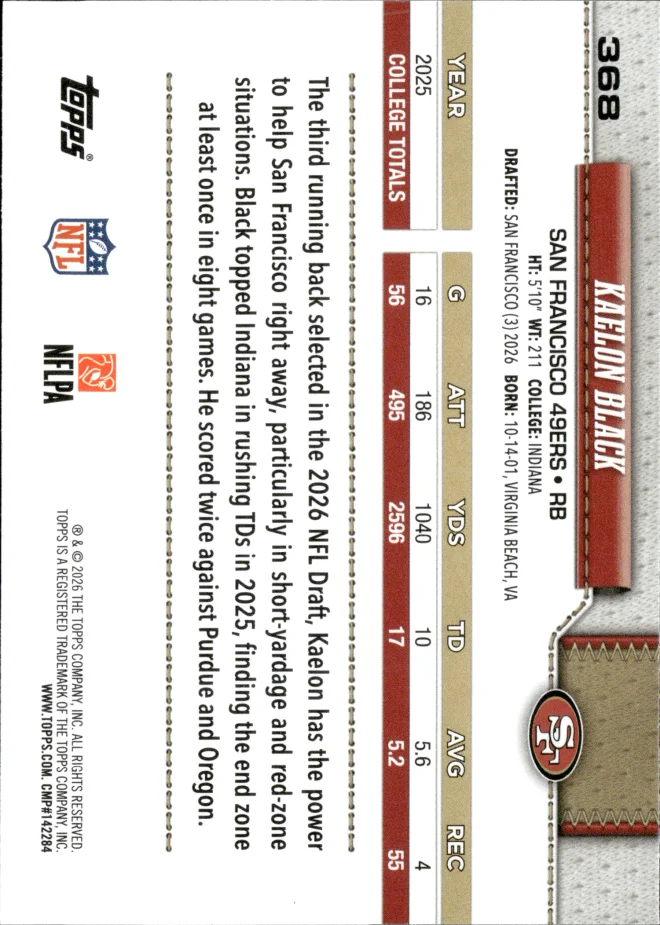 Kaelon Black card back