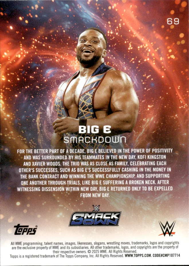 Big E card back