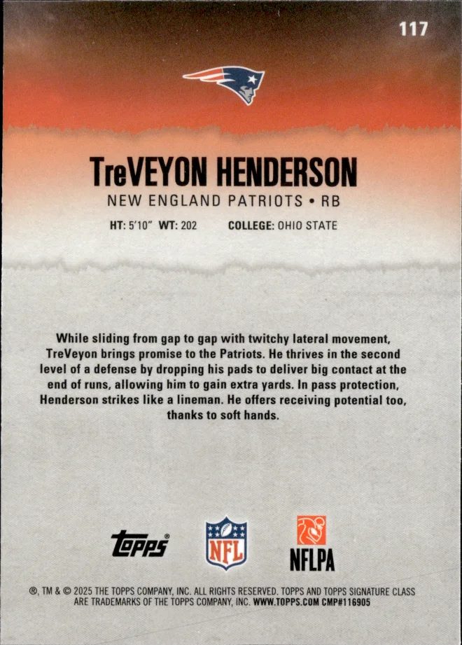 TreVeyon Henderson card back