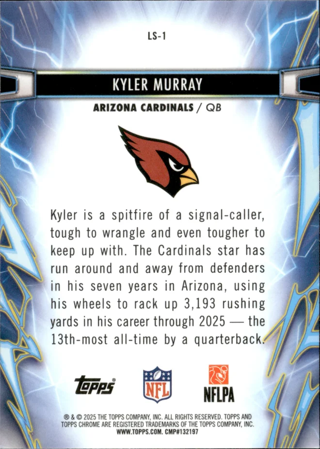 Kyler Murray card back