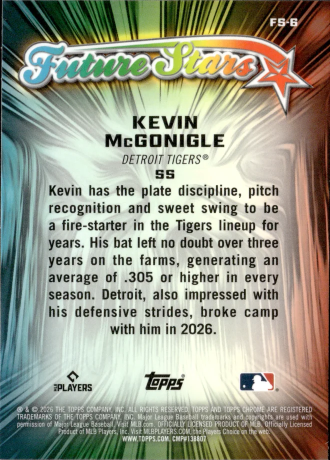Kevin McGonigle card back
