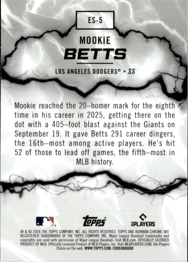 Mookie Betts card back