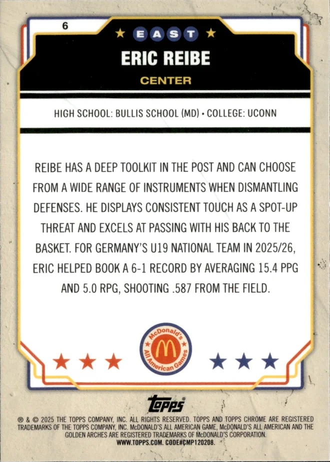 Eric Reibe card back