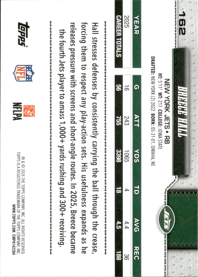 Breece Hall card back