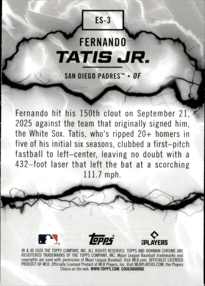 Fernando Tatis Jr. card back