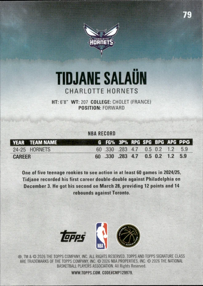 Tidjane Salaün card back