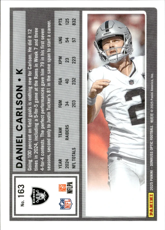 Daniel Carlson card back