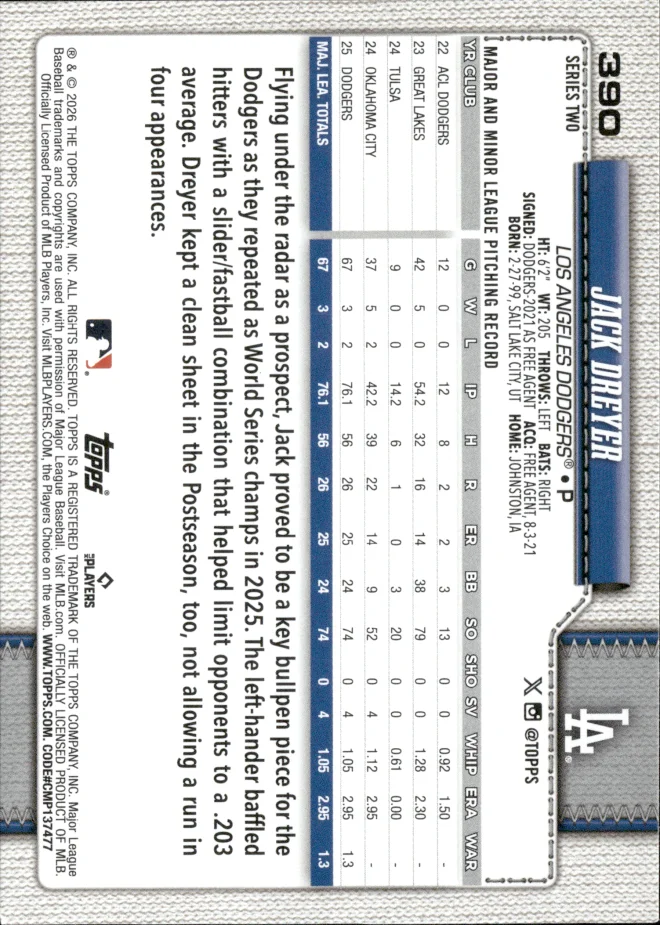 Jack Dreyer card back