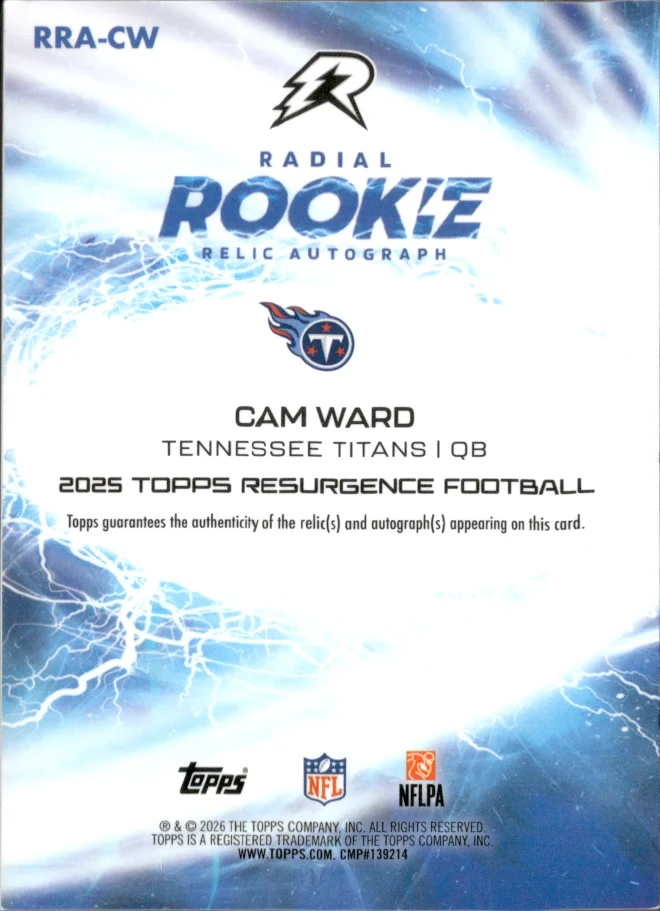 Cam Ward card back