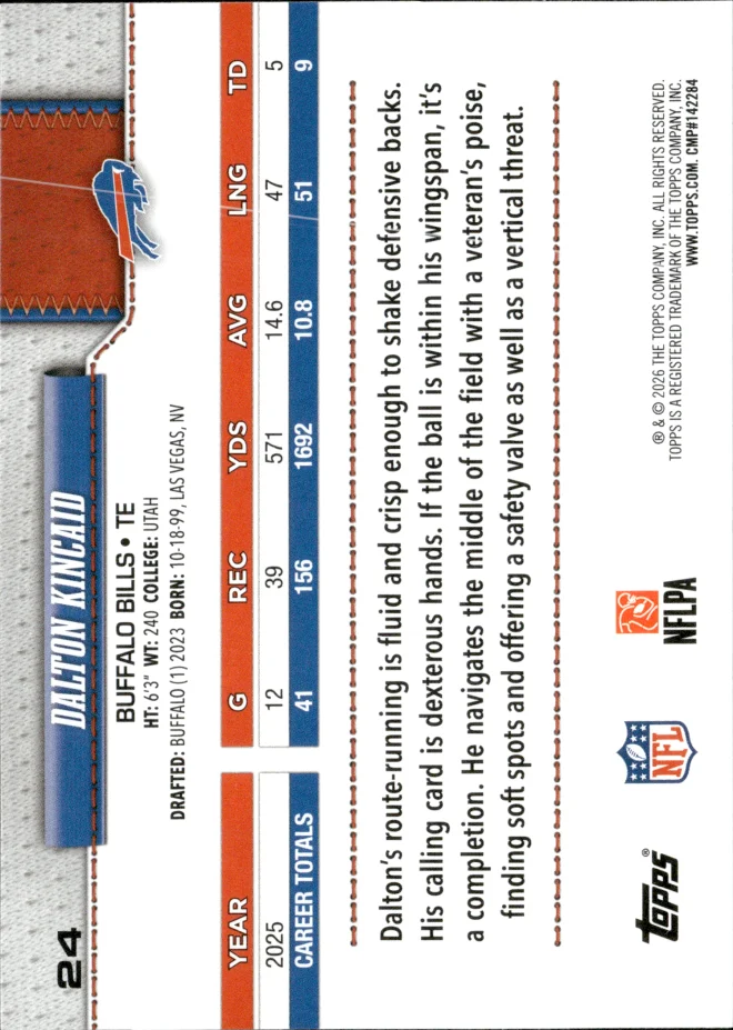 Dalton Kincaid card back
