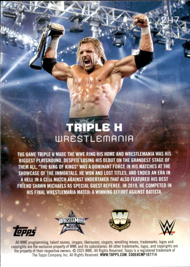 Triple H card back