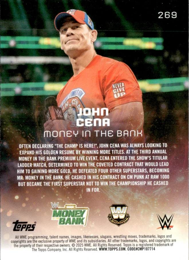 John Cena card back