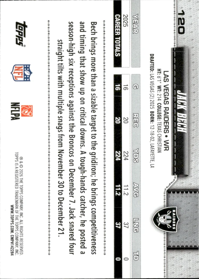 Jack Bech card back