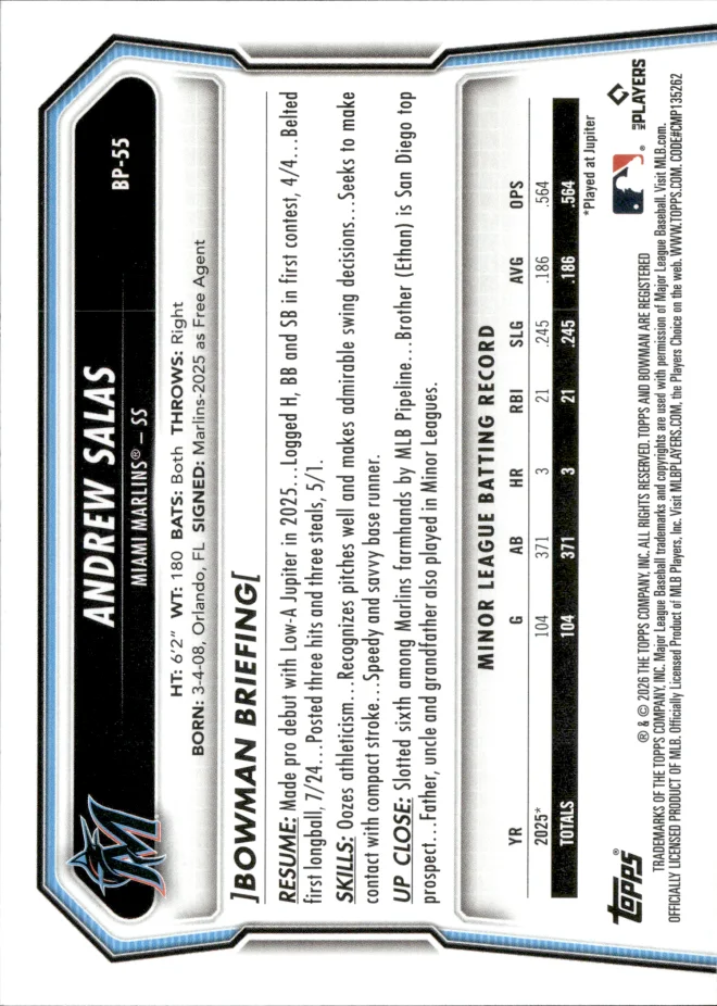 Andrew Salas card back