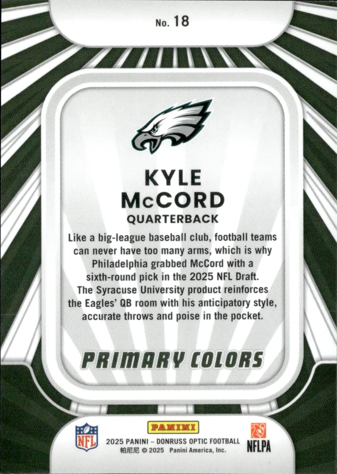 Kyle McCord card back