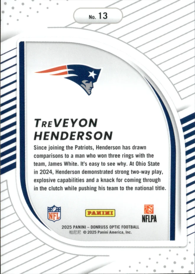 TreVeyon Henderson card back