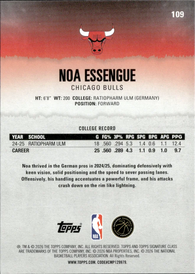 Noa Essengue card back