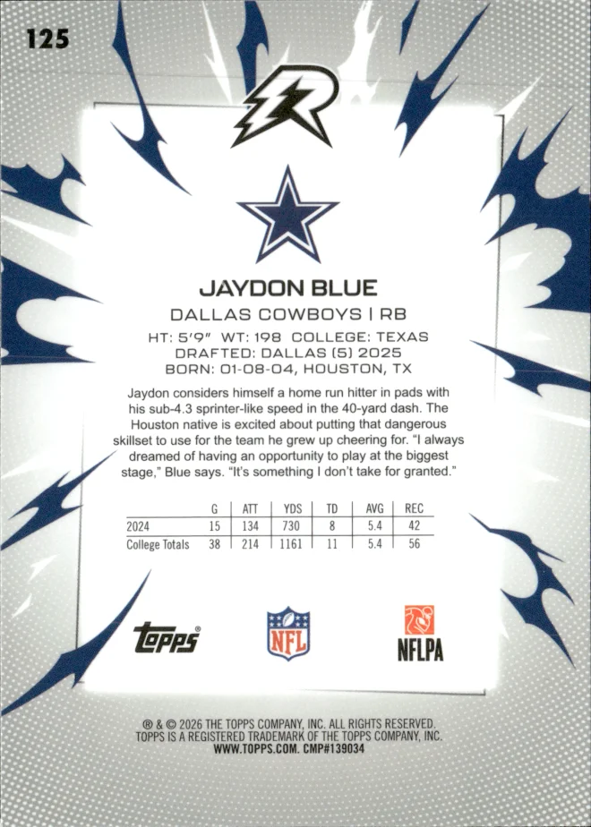 Jaydon Blue card back