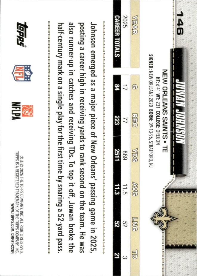 Juwan Johnson card back