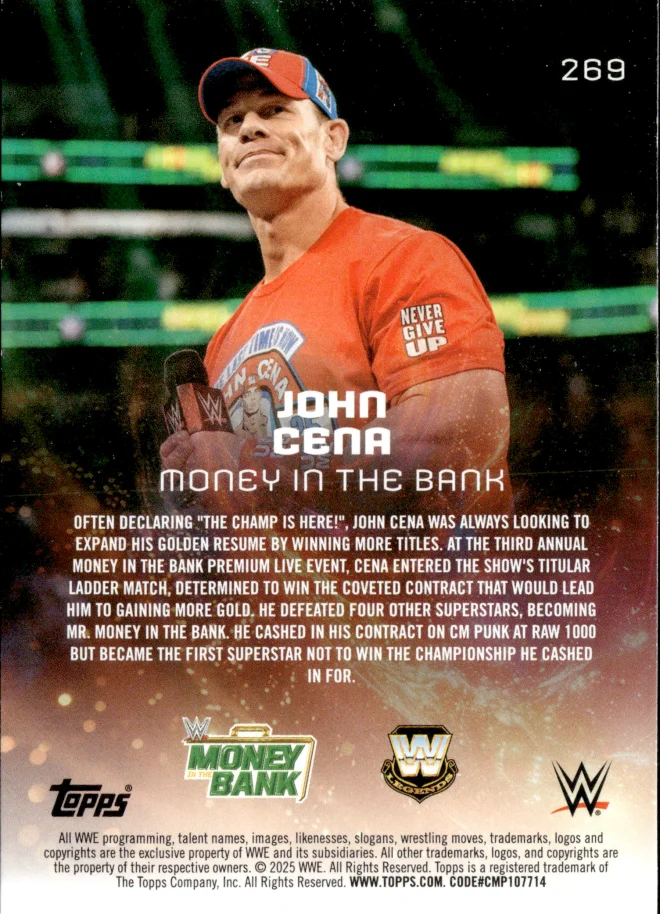John Cena card back