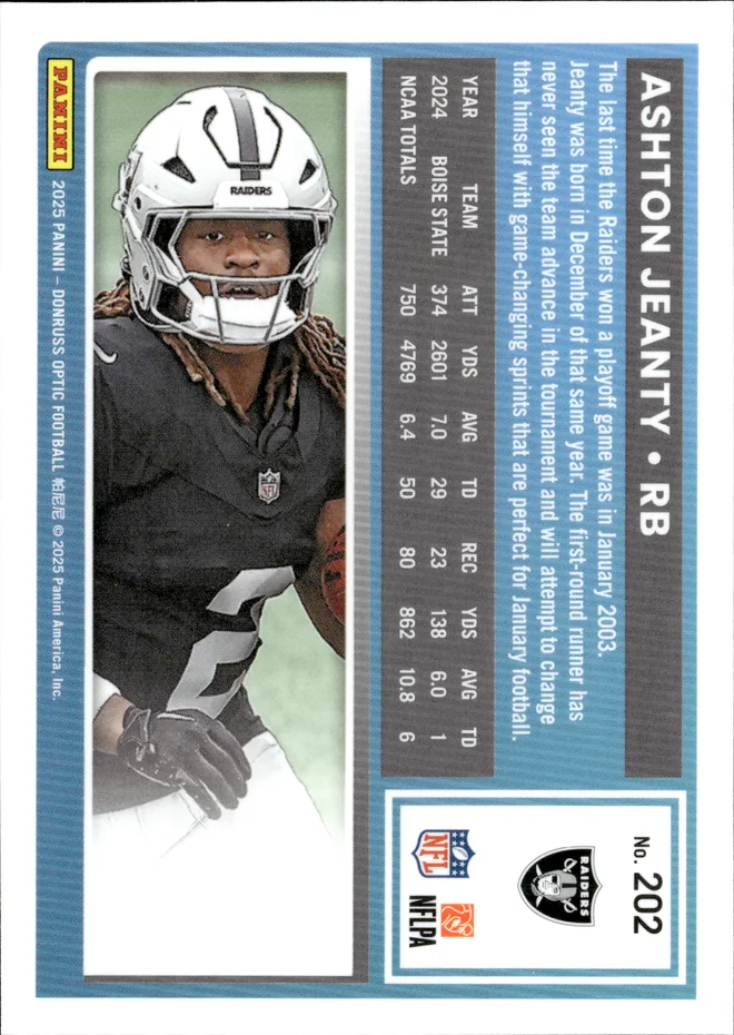 Ashton Jeanty card back