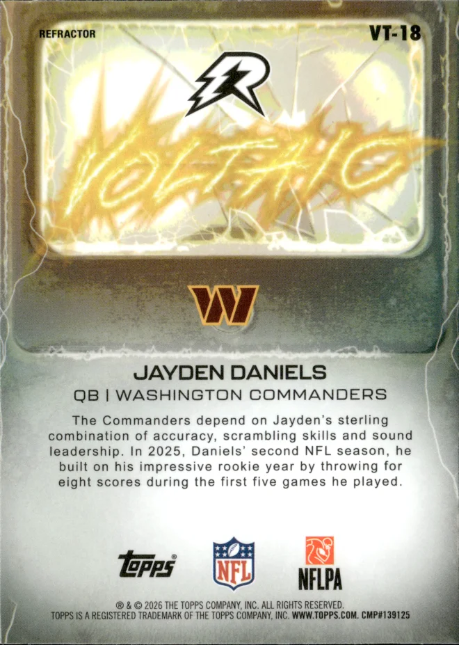 Jayden Daniels card back