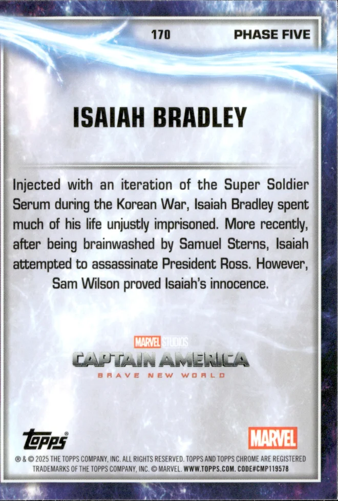 Isaiah Bradley card back