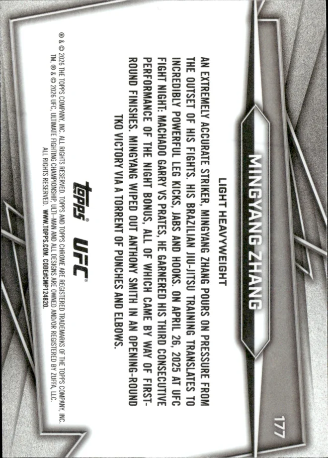 Mingyang Zhang card back