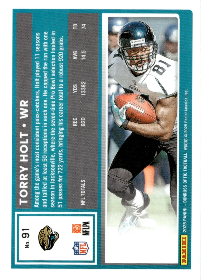 Torry Holt card back