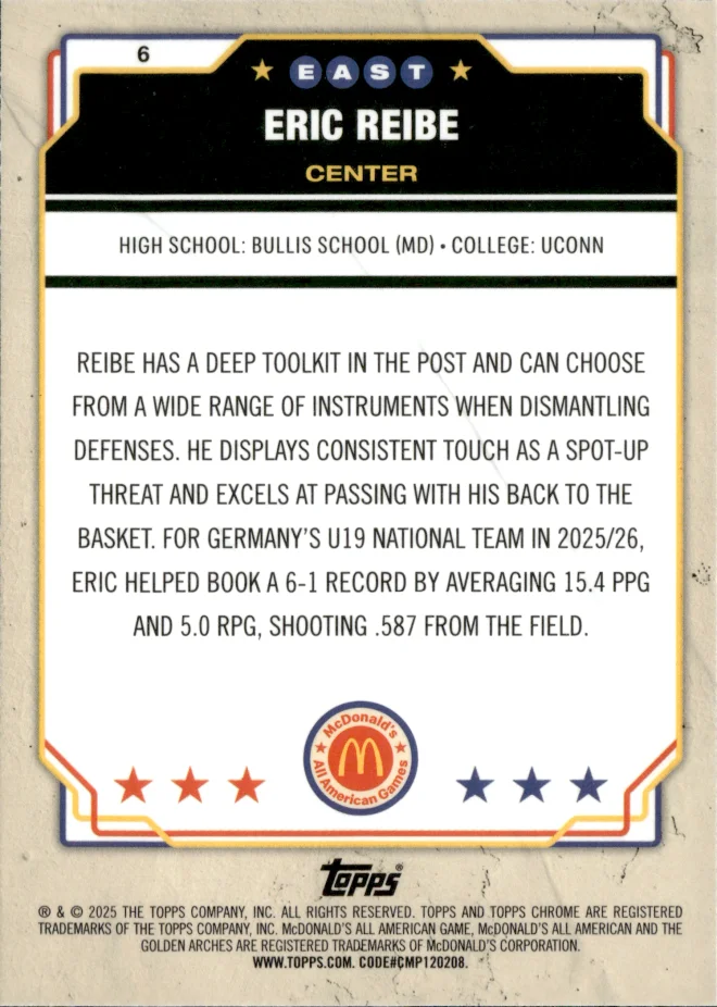 Eric Reibe card back