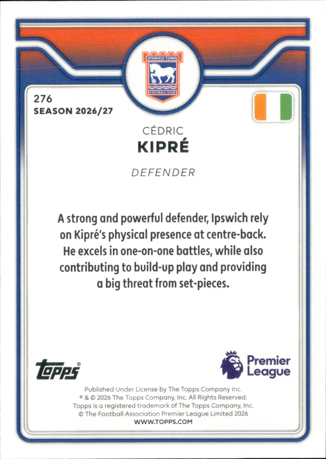 Cédric Kipré card back