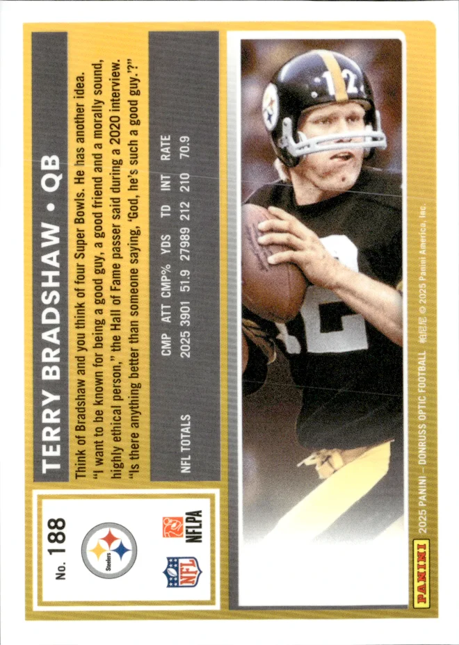 Terry Bradshaw card back