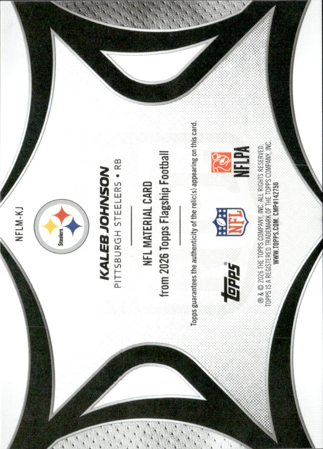 Kaleb Johnson card back