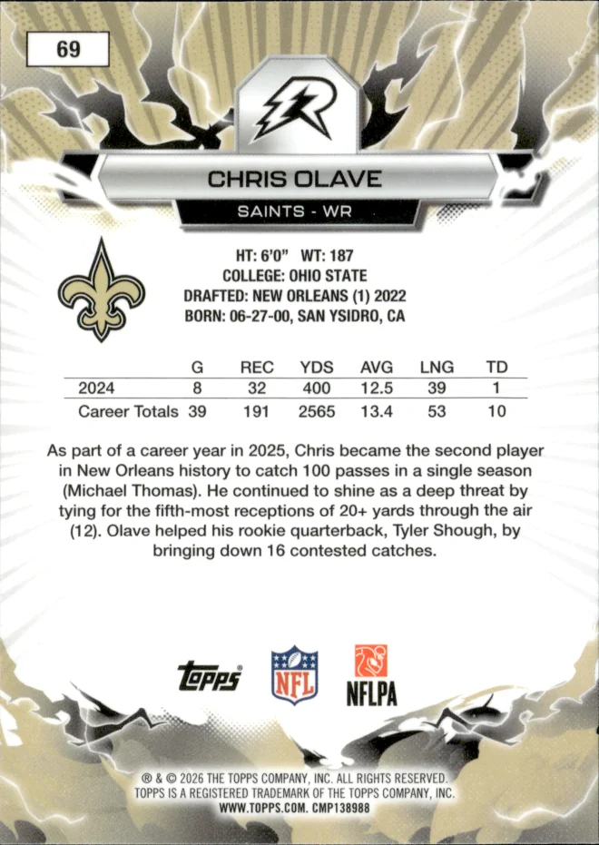 Chris Olave card back