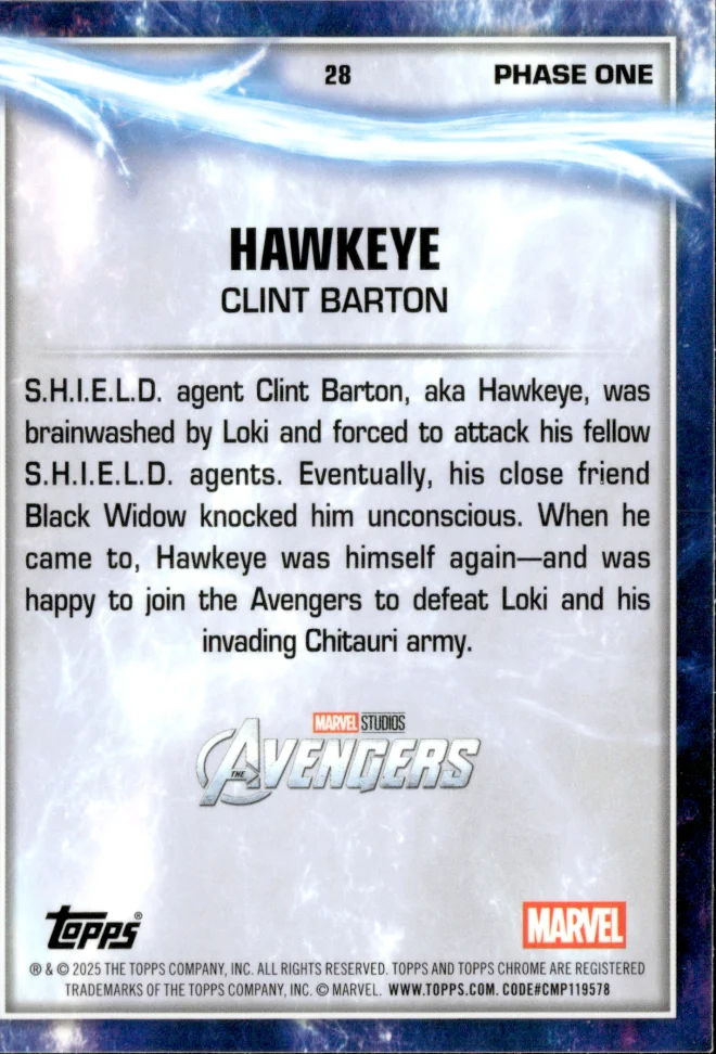 Clint Barton card back
