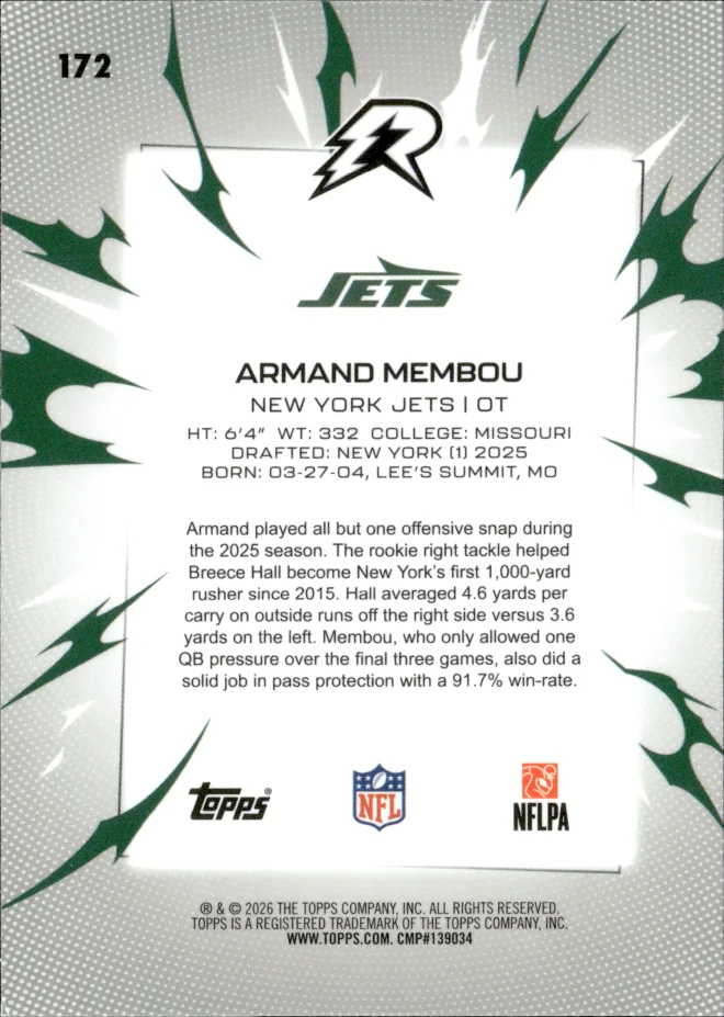 Armand Membou card back