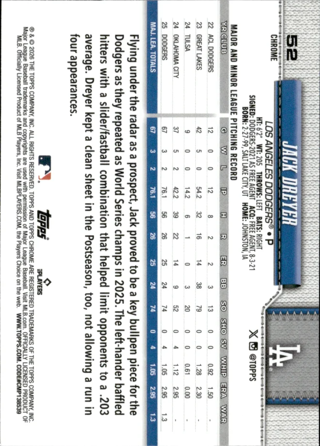 Jack Dreyer card back