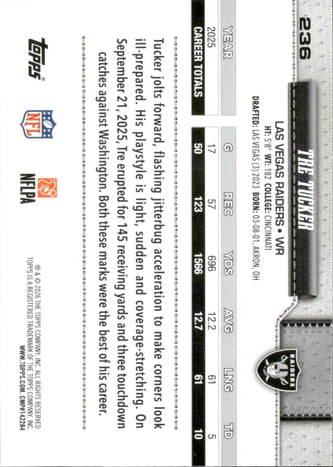 Tre Tucker card back