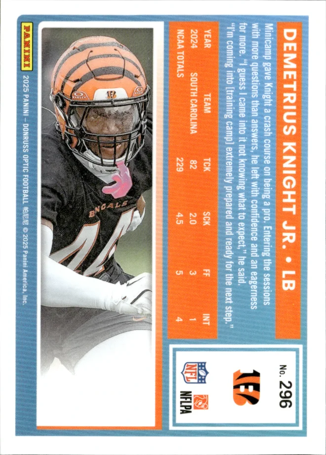 Demetrius Knight Jr. card back