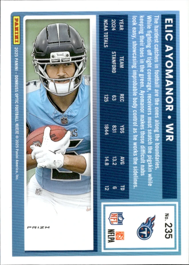 Elic Ayomanor card back