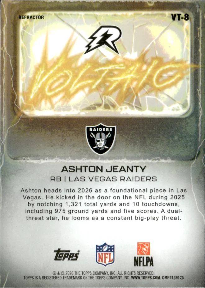 Ashton Jeanty card back