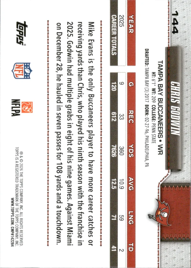 Chris Godwin card back