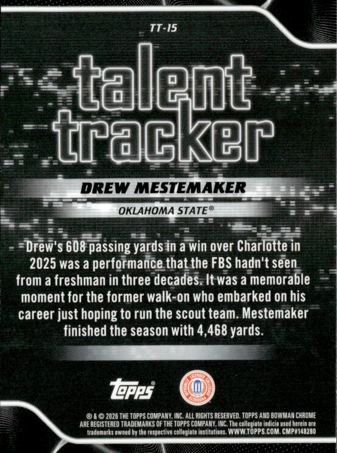 Drew Mestemaker card back