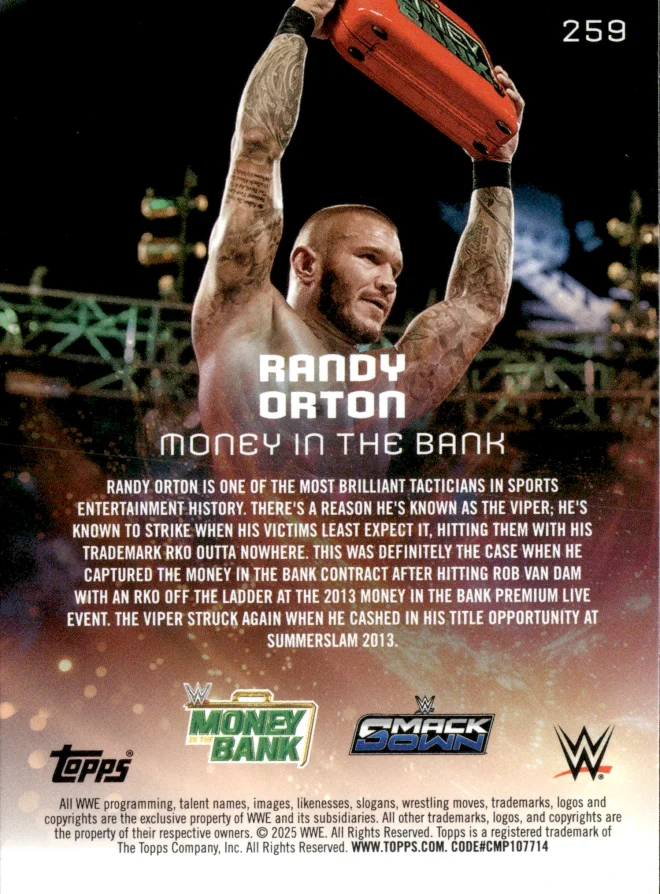 Randy Orton card back