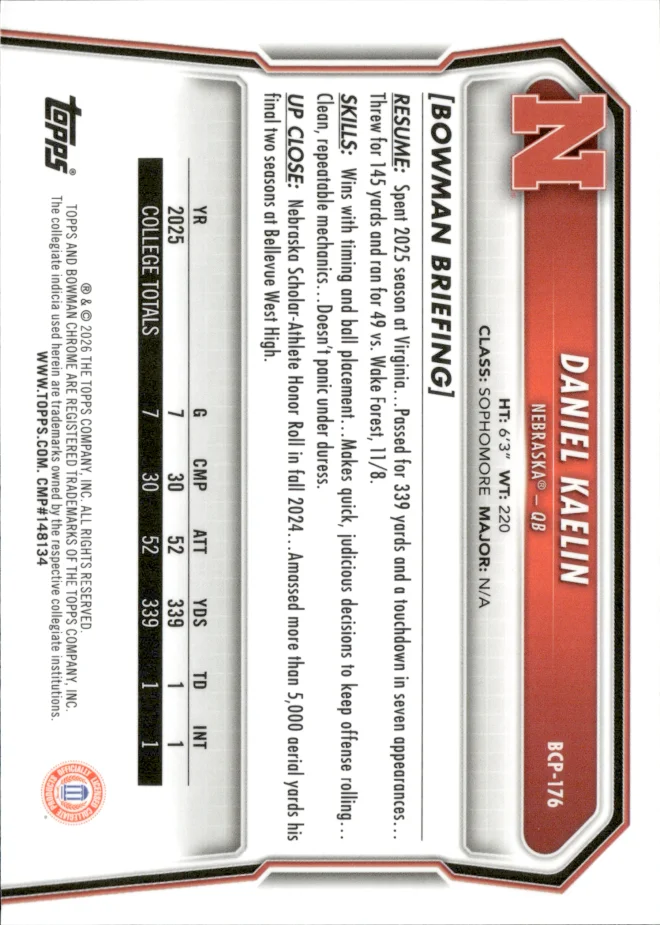 Daniel Kaelin card back
