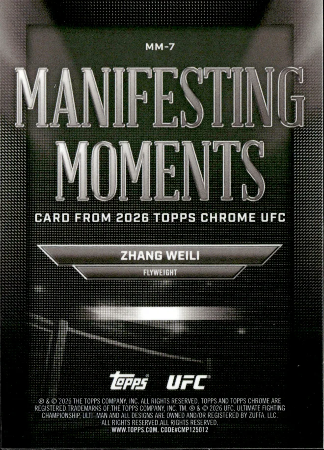 Zhang Weili card back