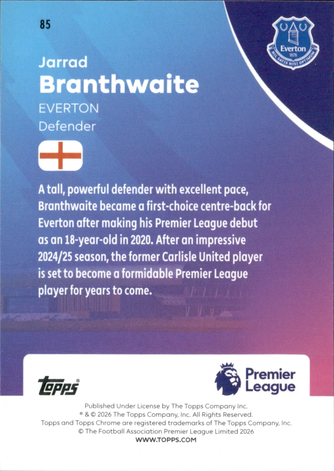 Jarrad Branthwaite card back