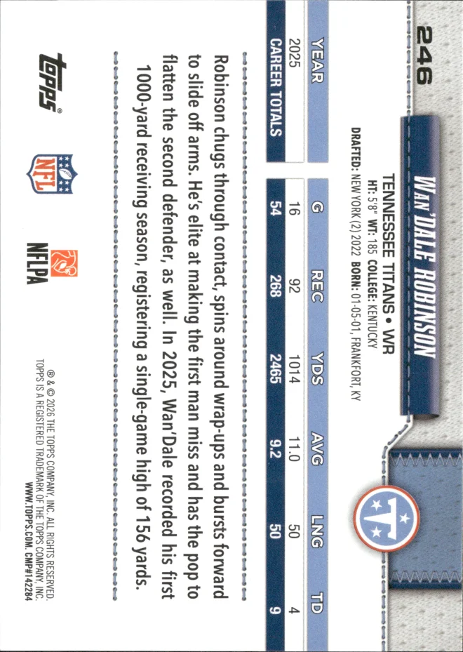 Wan'Dale Robinson card back